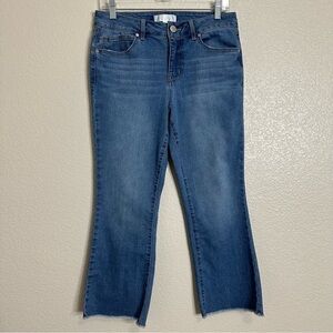 1822 Denim High-Rise Demi Bootcut Raw Hem Jeans, Size 8